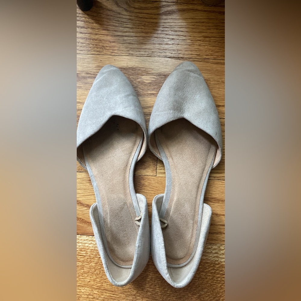 Beige flats